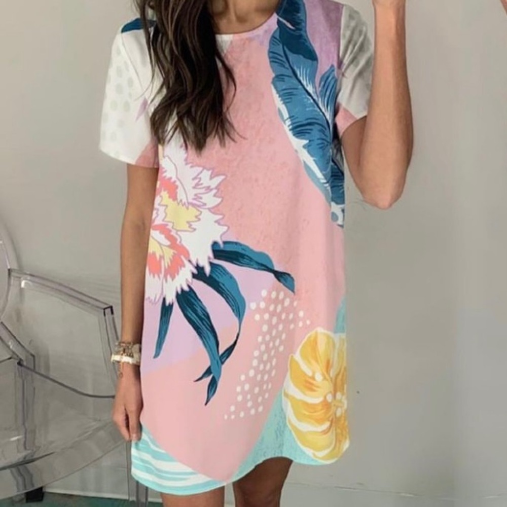 MinkPink Tropical Print Dress